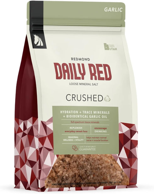 Redmond Daily Red Crushed Garlic | Horse Minerals & Vitamins Supplement |