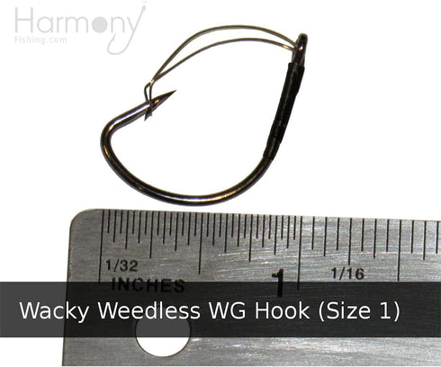 Harmony Fishing - Razor Series Wacky Weedless WG Hooks - Ultimate Bass Fishing Hooks for Wacky & Neko Rig