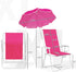 220lbs Outvita Beach Chair with Umbrella, Outdoor Folding Chair High Strength Cleanable Fabric Lightweight