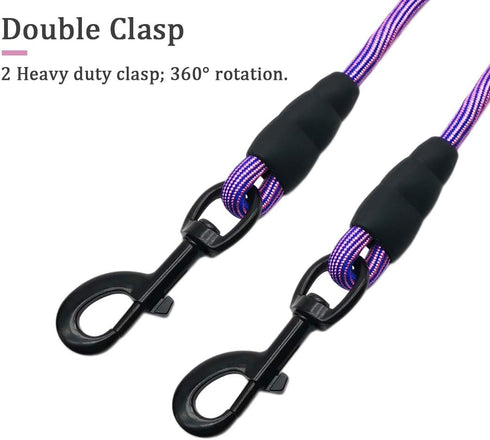 MayPaw 8FT/10FT Dog Tie Out/Check Cord, Heavy Duty Nylon Rope Training Leash, 3/8-Inch Thick Dog Tether for Strong Small Medium Large Dogs Indoor or Outdoor Walking, Camping, Hiking, Playing