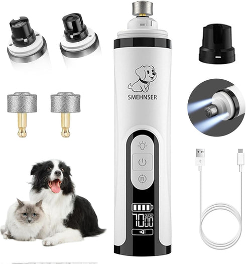 huefain 2026 Upgraded Silent Groom Pro Nail Grinder - 3-Speed Cordless Grooming Pro