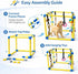 Puppy Play Gym with Hanging Toys Interactive Dog Enrichment Toy Frame for Indoor Puppy Training, Mental Stimulation