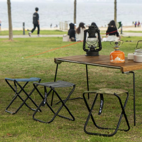 3F UL Gear 7075 0.9lbs Camping Stool, Folding Stool with Carry Bag, Upgraded Aluminum Alloy and Stainless Steel