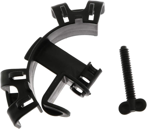 Maxmoral 2pcs Adjustable Plastic Aquarium Water Tube Clamp, Fish Tank Pipe Holder Fixed Clips (Black)