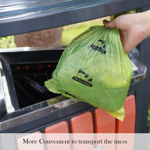 16 Rolls/240 ECO-CLEAN Poop Bags Biodegradable, Bags, Dog Waste Bags, Unscented, Leak-Proof, Easy Tear- Off