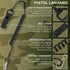 TECEUM Tactical Pistol Lanyard – 3+ Colors – Equipment Accessories for Military, Police, Security & Personal Use – Spring Safety Strap with D-Ring Keeper – Anti-Loss Elastic Coil for Belt or MOLLE