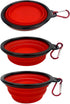 Mr. Peanut's Collapsible Dog Bowls, Set of 3 Colors, Dishwasher Safe BPA Free Silicone Portable Pet Bowls for Travel,