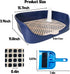 Chinchilla(15.7" 11.8" 3.9",Blue) Tfwadmx Rabbit Litter Box Guinea Pig Litter Boxes Small Animal Toilet Corner Pan