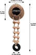 Neeenn Hermit Crab Climbing Toy, Natural Coconut Reptile Hideout with Ladder, Hanging Coconut Reptile House, Cage