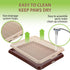 20" 16" BANU Puppy Pee Pad Holder Indoor Outdoor Dog Potty Toilet Training Tray x for Small and Medium Dogs (Ivory)