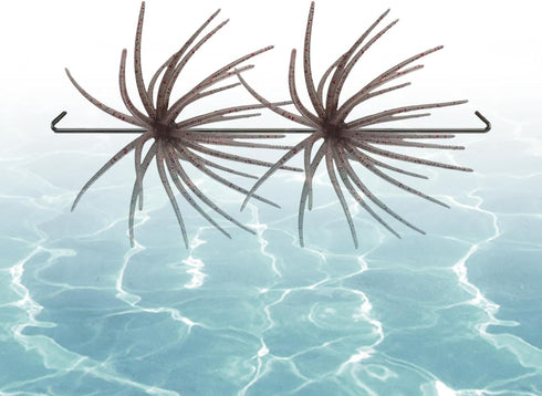 Generic Bass Fishing Lures, 2-Piece Realistic Sea Urchin, Soft Elastic Bait, Sturdy Lifelike