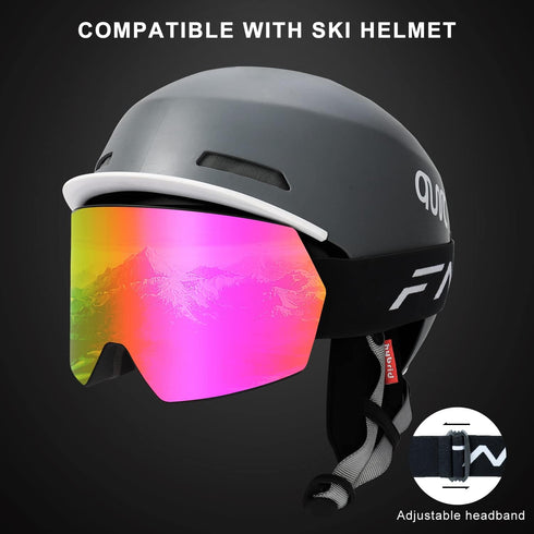 FMY Ski Goggles for Men, Women & Youth - Anti Fog UV400 Protection for Snowboard Skiing