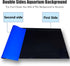 Blue Black Double-Sided Aquarium Background Poster - Fish Tank Wallpaper 16"x 33" Decorations