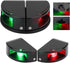 LED,2-in-1 12V IP67 Boat Navigation Light Split & Integrated Marine Nav lights, Red & Green Night Fishing Deck Lights