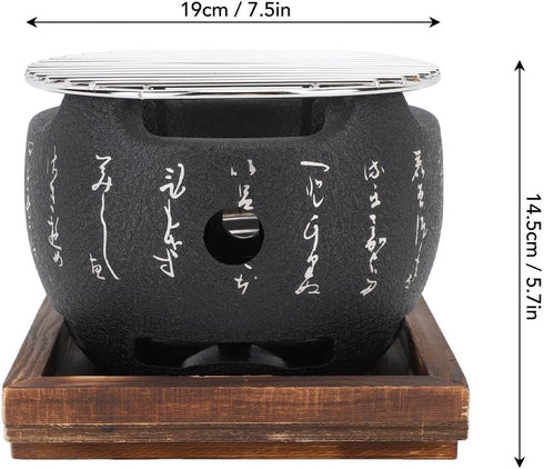 Generic Mini BBQ Grill, Japanese Style Portable Charcoal Stove with Compact Design for Even Heating, Grilled Vegetables