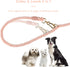 5FT Ombre Cotton Dog Leash - Heavy Duty Braided Training Leash with Comfortable PU Leather Handle for Small, Medium &