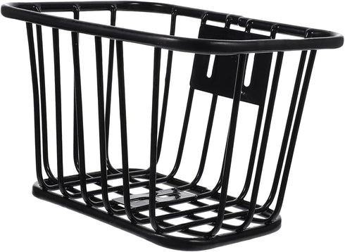 Sosoport Bicycle Iron Basket, Rear Bike Basket for Cruiser Bikes, Metal Container