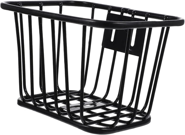 Sosoport Bicycle Iron Basket, Rear Bike Basket for Cruiser Bikes, Metal Container