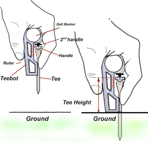 Premium Golf Accessory for Tee Height Setup Tool with Extreme Accuracy and Consistency PRO