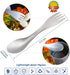 TiTo Titanium Spork 2-in-1 Spoon, Fork, Knife - Lightweight Camping Utensil for Outdoor Traveling, Hiking (Round, 2