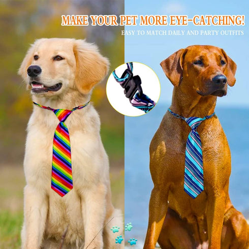 30pcs Large Dog Ties - Adjustable Neck Ties for Medium Large Dogs, Grooming Ties for Daily Wear