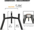 Dog Bowl Stand for Medium Large Dogs, Adjustable Width Elevated Holder for 7-10.6" Bowls, 11 inch Tall, Black