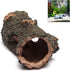 Zerodis Log Hollow Tree Trunk Ornament, Artificial Wood Fish House Decoration for Betta Turtles Reptiles
