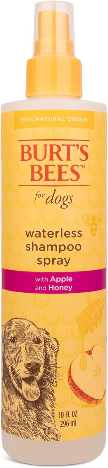 Burt's Bees for Pets Waterless Shampoo Spray for Dogs, Apple & Honey,