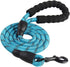 AKOAK Reflective Multicolor Round Leash for Medium and Large Dogs (1 Pack, Blue)