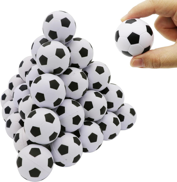 Urspasol 40 PCS Mini Soccer Stress Balls, 1.6 inch Foam Squeeze Balls for Kids Stress Relief Party Favors