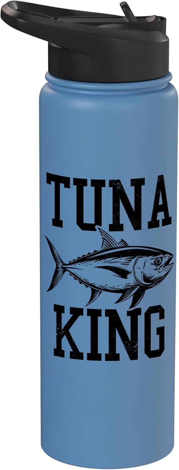 We Love Tuna Fishing - Apparel & Gifts Tuna King Yellowfin Bluefin Tuna Fishing Stainless Steel Insulated Water Bottle