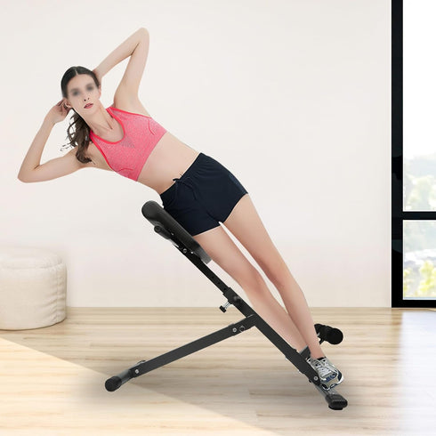 kitneed Roman Chair Back Extension Weight Bench Ab Machine Foldable Angle Height Adjustable Sit up Exercise