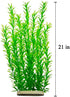 2 pcs Aquarium Decor Plastic Plants Extra Large 21 Inches Artificial Fish Tank Plants Tall Fish Tank Decorations Artificial Green Water Plants (Green)