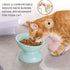 Raised Cat Food Bowls Ceramic, Tilted Elevated Bowls Anti Vomiting, 4.9 in Small Cat Bowl for Dry Wet Food, 4oz