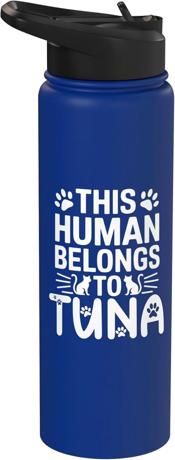 Tuna Cat Name GIfts Cat Name Tuna Human Belongs to Cat Name Tuna Stainless Steel Insulated