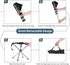 KOKSRY 13.8 Inch 1.32 lbs Portable Stool, High & Small Folding Chair, Telescopic Compact Foldable Stool with Carry Bag