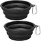 Kytely Large Collapsible Dog Bowls 2 Pack, 34oz Portable Dog Water Food Bowl with Clasp for Traveling