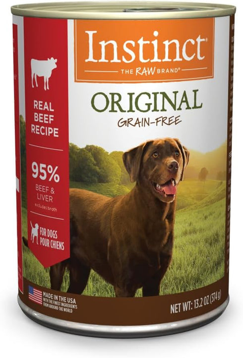 Instinct Original Wet Dog Food, Grain Free Recipe - Real Beef, 13.2