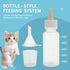 OGNWFUNK Set Pet Nursing Kit Kitten Bottle Feeding with Nipples, Syringes, and Formula Dispenser for Newborn Puppies