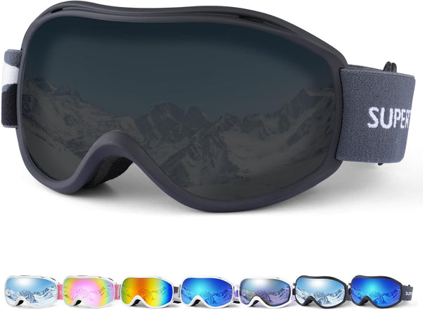 Supertrip Anti-Fog Ski Goggles for Men Women, UV Protection Snowboard Goggles for Adult Youth