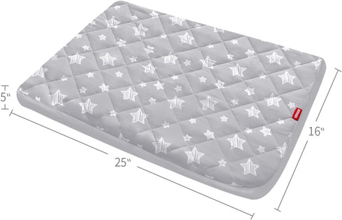 Dog Bed Covers Replacement, Washable Waterproof Pet Hair Easy to Remove, Lovely Grey Star Print, 16x25 Inches, Cover