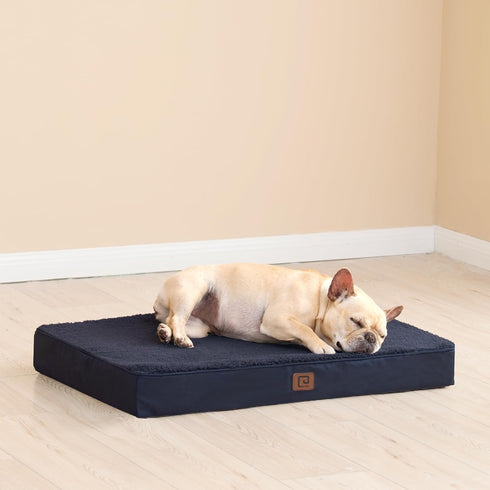 EHEYCIGA Orthopedic XL Dog Beds, Extra Large Dogs, Removable Washable Cover, Navy, 44x32