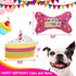 BINGPET Dog Birthday Bandana Set with Cake and Balloon, Party Supplies for Large Dogs, Pink
