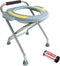 Temvue Outdoor Folding Commode Portable Toilet Seat, Stainless Steel Portable Potty Commode