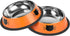 2Pcs Cat Bowls Non-Slip Stainless Steel, 7 Oz Cat Food Bowls for Indoor Small Pets, Removable Rubber Base