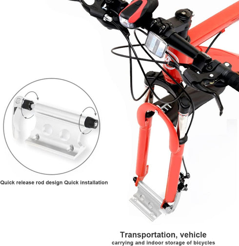 Versatile Alloy Quick Release Bicycle Block Carrier Holders, Front Fork Mount Rack for Car Truck Pickup Bed
