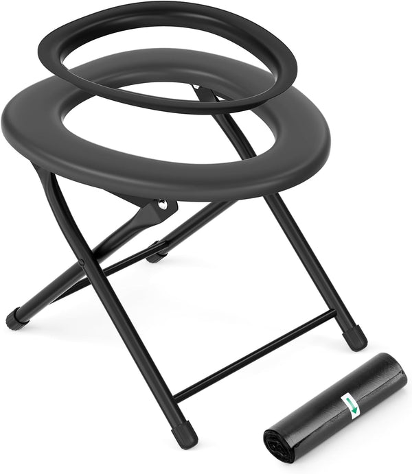 Portable Camping Toilet for Adults, Porta Potty for Camping with Removable Plastic