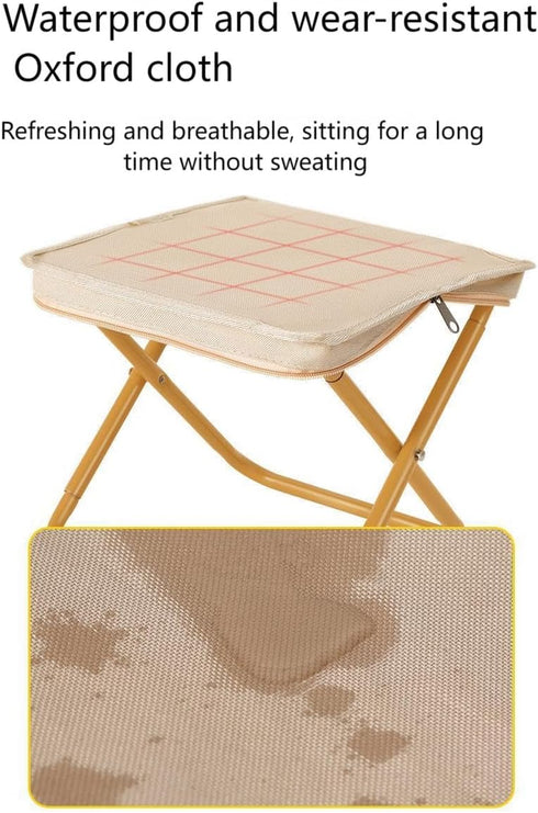 BSELUTNGY Outdoor Folding Stool Lightweight Foldable Chairs for Outside Waterproof Camping Stool Portable Seating