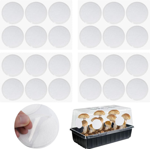 YINORD 12PCS 2.5in Monotub Adhesive Filter Disks, Mushroom Monotub Filter Discs, Mushroom Filter,