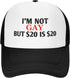 I'm Not Gay But $20 is $20 Adjustable Unisex Adult Trucker Hat Classic Fishing Cap